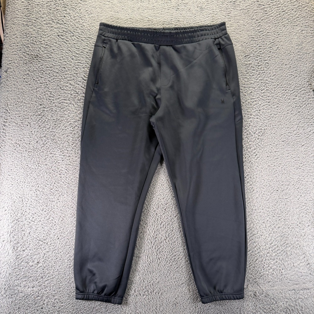 Spyder Pant Mens 2XL Gray Polyester Jogger Tapered Gym Running Training Stretch
